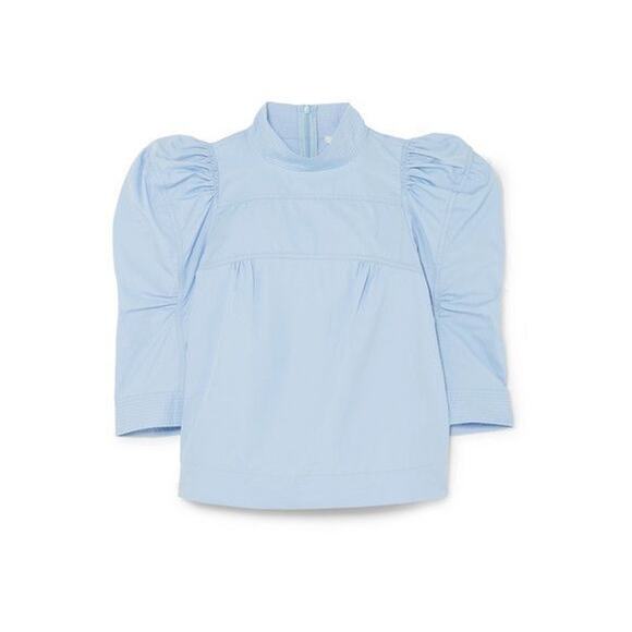 Chloé Pleated Cotton Top - Picture 1 of 8